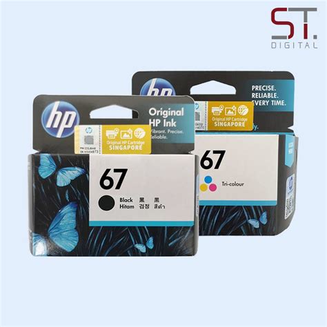 HP 67 Original Black Colour Ink for HP ENVY 6000 series ENVY Pro 6400 ...