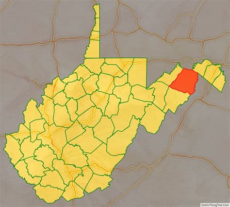 Map of Hampshire County, West Virginia - Địa Ốc Thông Thái