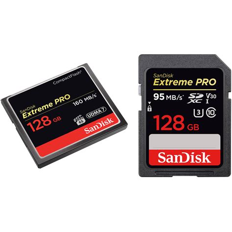 SanDisk 256GB Extreme PRO CompactFlash & SDXC Memory Card Kit (2