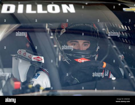 NASCAR driver Austin Dillon (3) sits in his car in the garage during ...