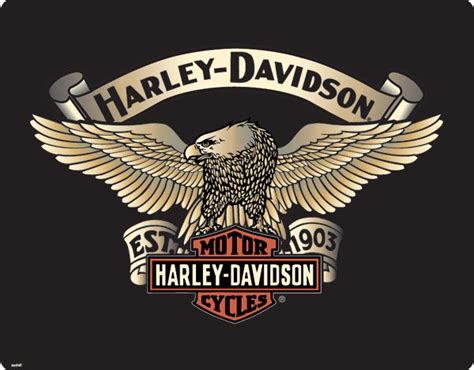 Vintage Harley Davidson Eagle Logos