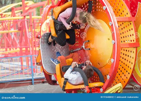 GOMEL, BELARUS - 29 April 2017: Children Visit Children`s Attractions ...