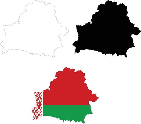 Map Belarus on white background. Belarus Map Outline. Belarus vector ...