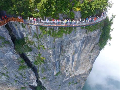 A terrifying skywalk opens to the public in China | Glass walkway, Tianmen mountain, Zhangjiajie