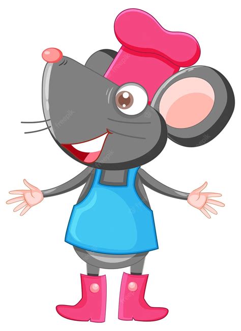 Free Vector | Chef rat cartoon character