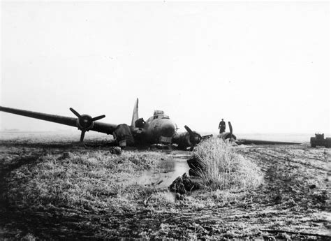 B-17 Flying Fortress Crash 490th Bomb Group 8th Air Force December 1944 ...