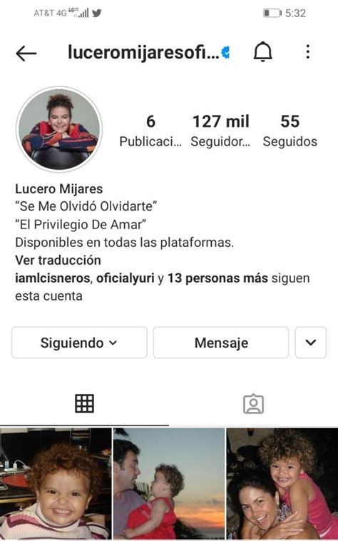 Lucero Mijares en Instagram, ya es toda una celebridad | La Verdad Noticias