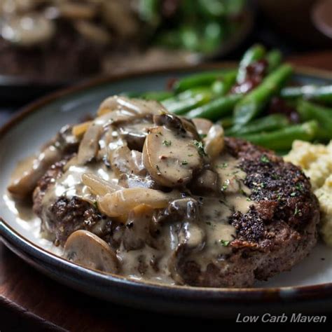 Hamburger Steak and Gravy Recipe (with Mushroom Gravy) - Low Carb Maven