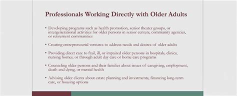 Gerontology - Careers and Majors | Gerontology Program