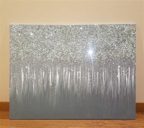 Original Gray and Silver raindrops Glitter Wall Art - Etsy | Glitter wall art, Glitter wall ...