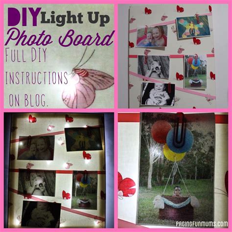 DIY Light up Photo Board - (Louise) - Paging Fun Mums