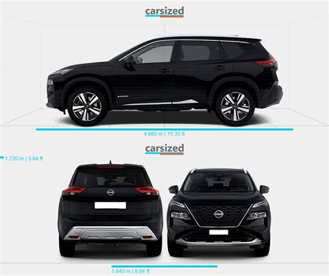 Nissan Rogue 2021-presente Dimensiones Vista lateral