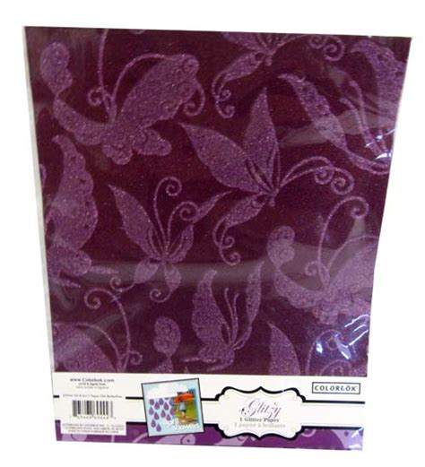 1 Purple Glitter Paper #69444