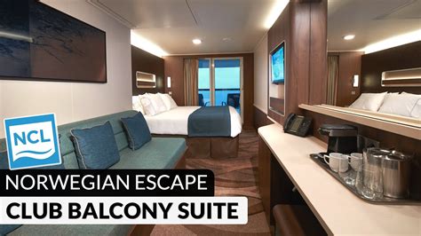 Norwegian Escape | Club Balcony Suite with Larger Balcony M6 Full Tour & Review 4K | NCL Cruises ...