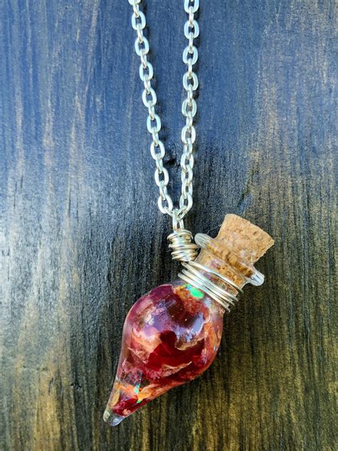 Potion Bottle Necklace Elixir Bottle Glass Bottle Necklace | Etsy