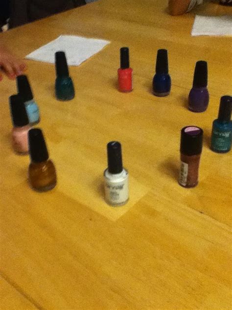 Nail polish game!! Spin the bottle And then paint a nail or toe with ...