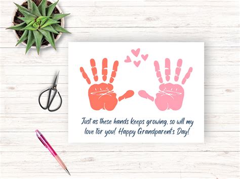 Grandparents Day Handprint Craft Grandparents Day Art - Etsy