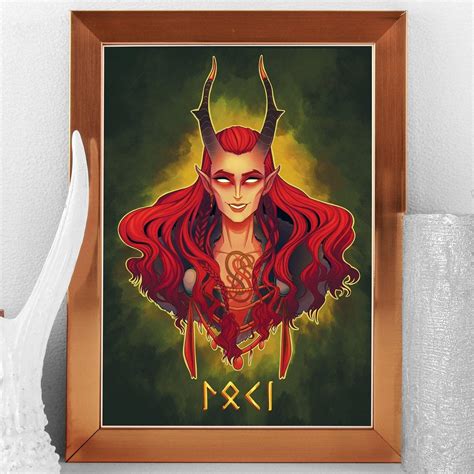 Loki Norse God PRINT Loki Deity Norse Pantheon Deity Art | Etsy