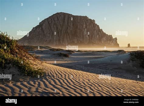 Morro Rock from Morro Strand State Beach, Morro Bay, California, USA ...