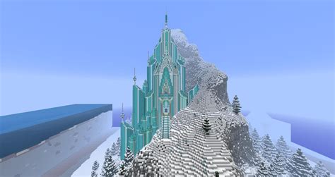 Elsa Ice Castle from Frozen | Ice castles, Minecraft architecture, Frozen castle