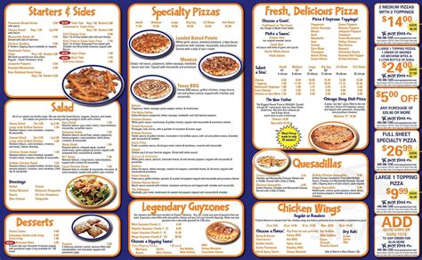 Guys Pizza Co. menu in Chardon, Ohio, USA