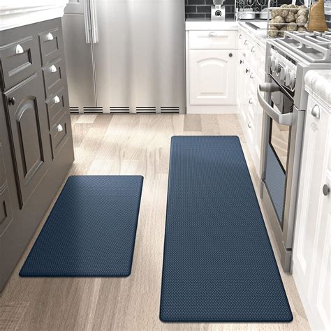 Amazon.com: DEXI Navy Blue Kitchen Rugs and Mats Cushioned Anti Fatigue Comfort Mat 2/5Inch Non ...