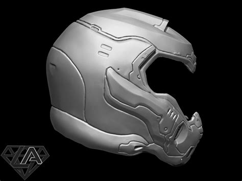 Doom 2016 Helmet - 3D Model by LAfactorystore