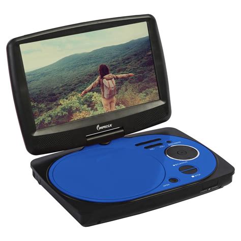 9 Inch Swivel Portable DVD Player, Blue