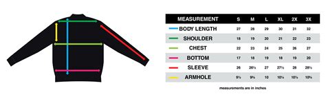 Mens Coat Sizing Chart