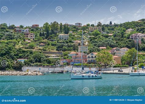 Panoramic View of Lefkes Town, Kefalonia, Ionian Islands, Greece Editorial Stock Image - Image ...