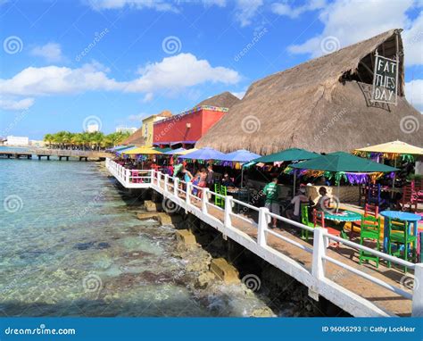 Cozumel, Mexico January 19, 2017: Restaurant by the Cruise Port ...