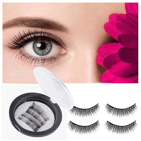 Magnetic Eyelashes Kit, Magnetic False Eyelashes, 3D Reusable Soft ...