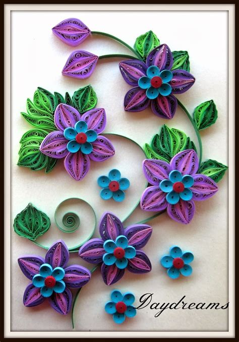 Purple quilled flowers (DAYDREAMS) | Paper quilling flowers, Quilling ...