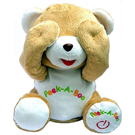 Bo-Toys Cute Peek-a-Boo Teddy Bear Animated Stuffed Plush Animal ...