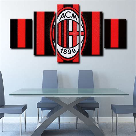 Ac Milan Emblem Canvas Wall Art - Pencil Canvas