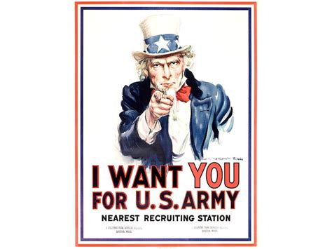 WWII Poster Uncle Sam I Want You for U.S. Army Propaganda - Etsy