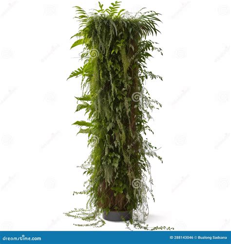 Tropical Plant Isolated on a White Background. Stock Illustration - Illustration of still, view ...