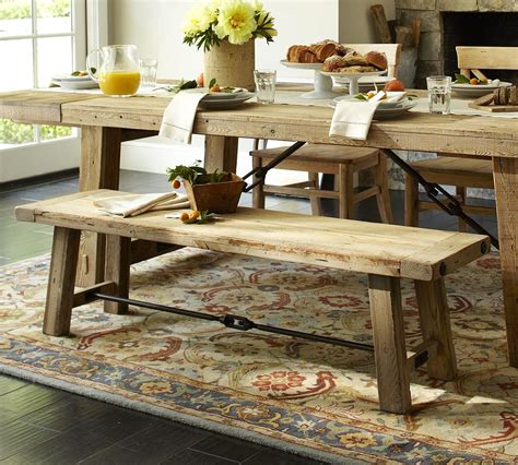 Farmhouse Dining Table With Bench - Foter