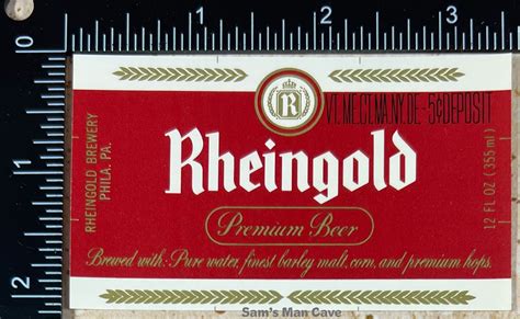 Rheingold Premium Beer Label