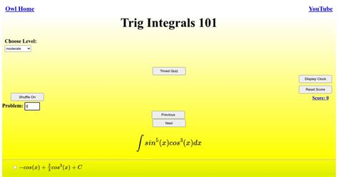Trig Integrals 101