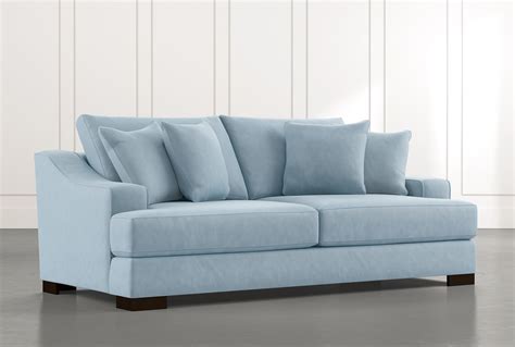 Lodge 96" Light Blue Sofa | Living Spaces
