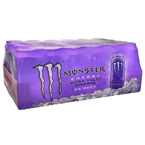 (24 Cans) Monster Ultra Violet, Sugar Free Energy Drink, 16 fl oz ...