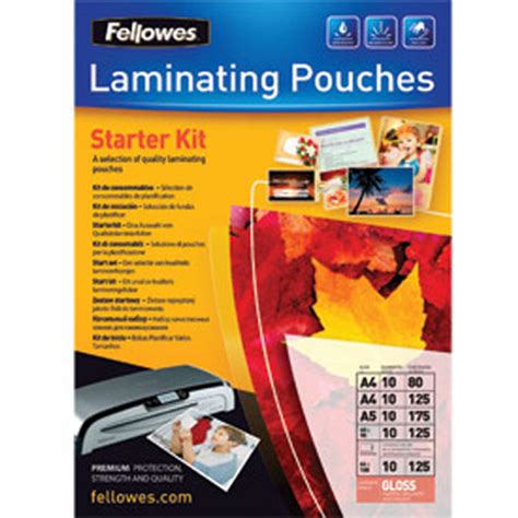 Fellowes Starter Kit of Laminating Pouches | OfficeMachines.net