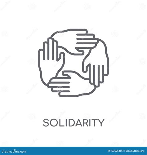 Linear Solidarity Icon From Charity Outline Collection. Thin Line Solidarity Vector Isolated On ...