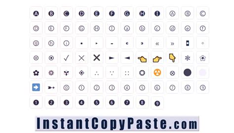 Bullet Point Symbols ⦿ Instant Copy and Paste