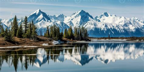 Alaska mountain range wilderness nature landscape snowy mountains ...