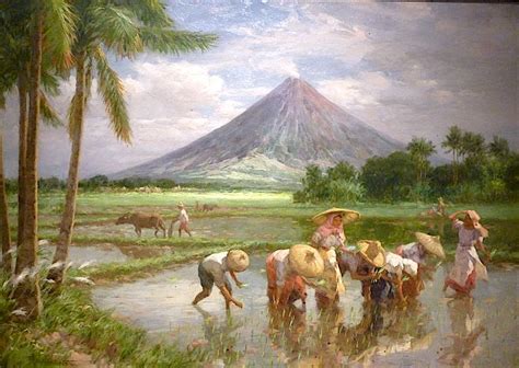 FERNANDO AMORSOLO (1882-1972) Mayon Volcano (2,463 m - 8,081 ft) Philippines (Luzon)