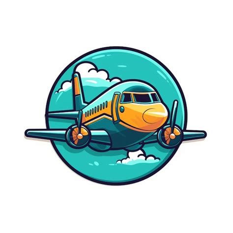 Premium Photo | Airplane cartoon logo 14