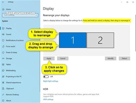 How to Rearrange Multiple Displays in Windows 10 | Tutorials