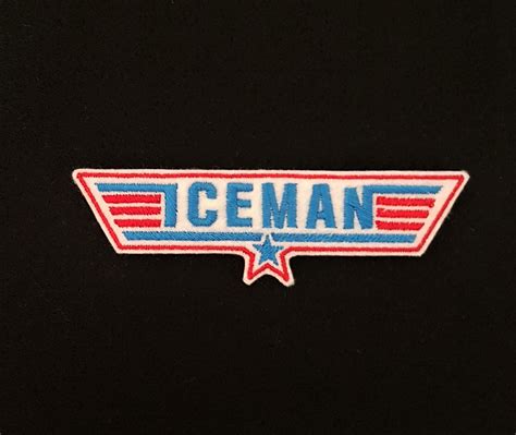 Topgun Iceman Embroidered Patch Badge Iron on or sew | Etsy